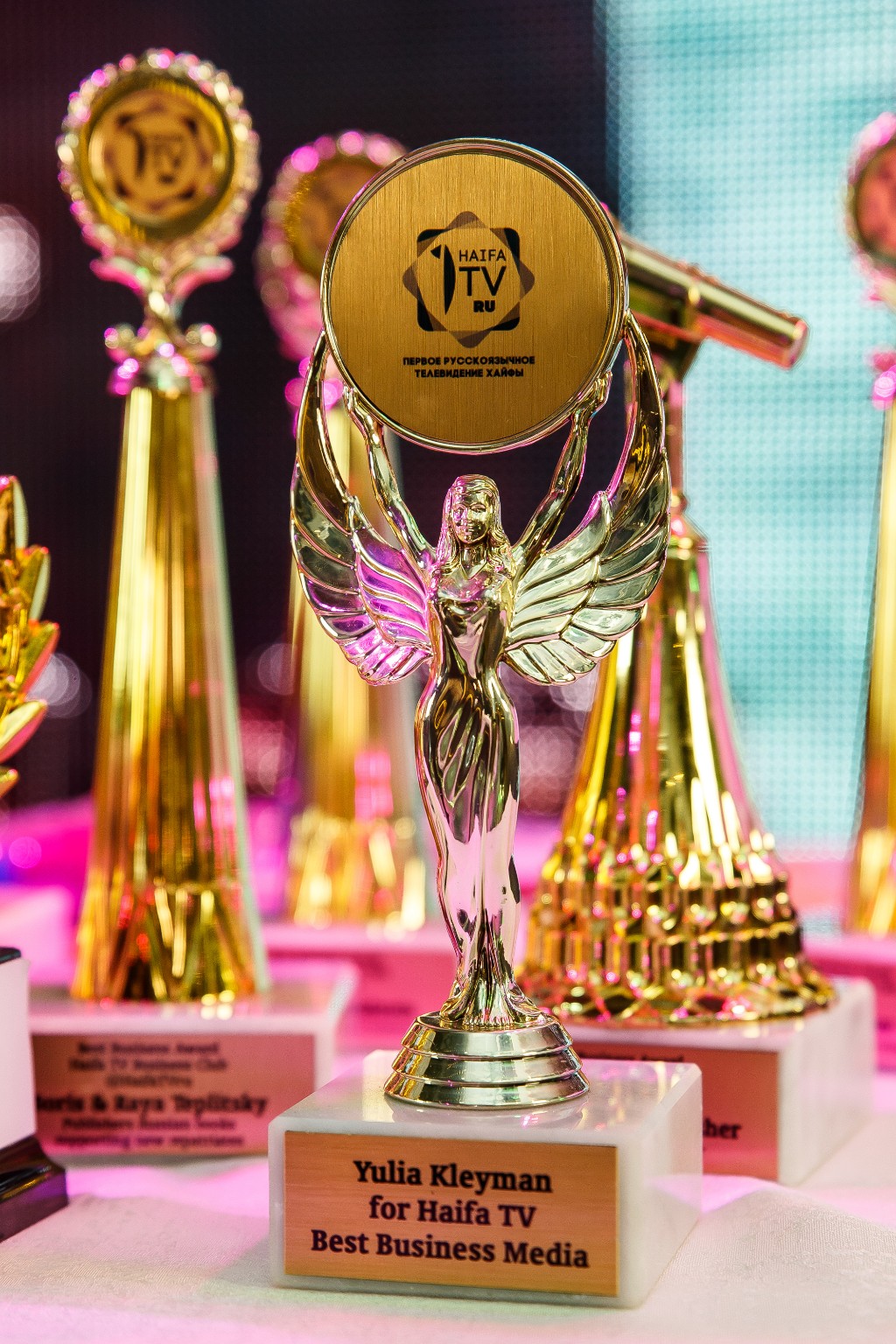 Yulia Kleyman for Haifa TV Best Business Media award